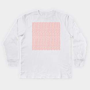 Knit Wave Coral Kids Long Sleeve T-Shirt